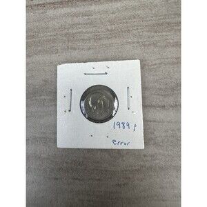 1989 P OFF CENTER ROOSEVELT DIME MINT ERROR 10C